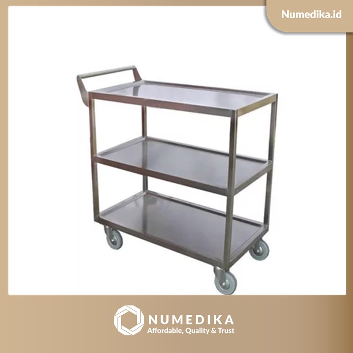 Trolley Makan 3 Susun MIRAII Stainless Steel